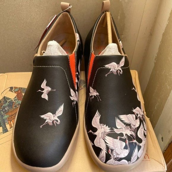 UIN Shoes New Uin Slip On Shoes Loafers Pu Upper Crane In Dark